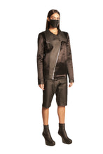 Load image into Gallery viewer, desserto cactus asymmetric hemp silk reversible zip jacket
